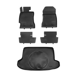 Toyota GT 86 Floor-Trunk Mats - Omac - KIT 3D - Black - 2012